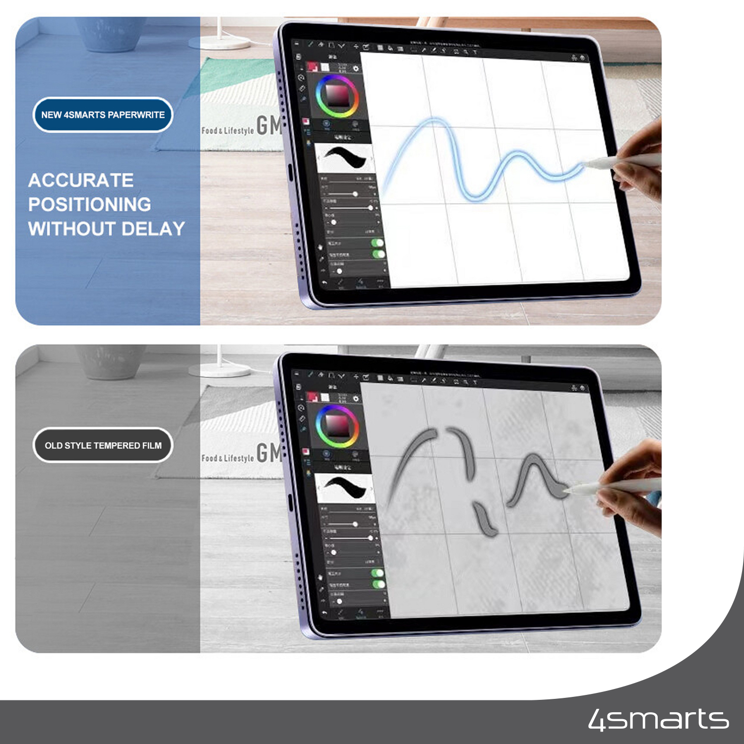 The 4smarts Paperwrite anti glare iPad screen protector ensures a long life of your display.