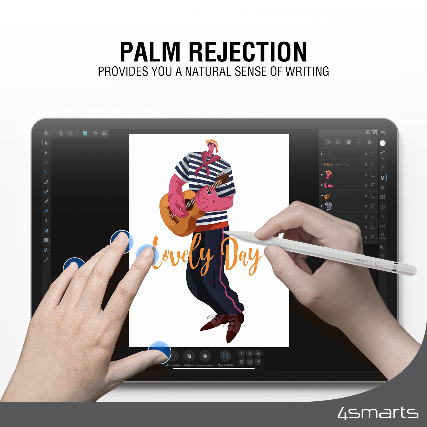 The 4smarts Pencil Pro 2 for iPad has palm rejection.