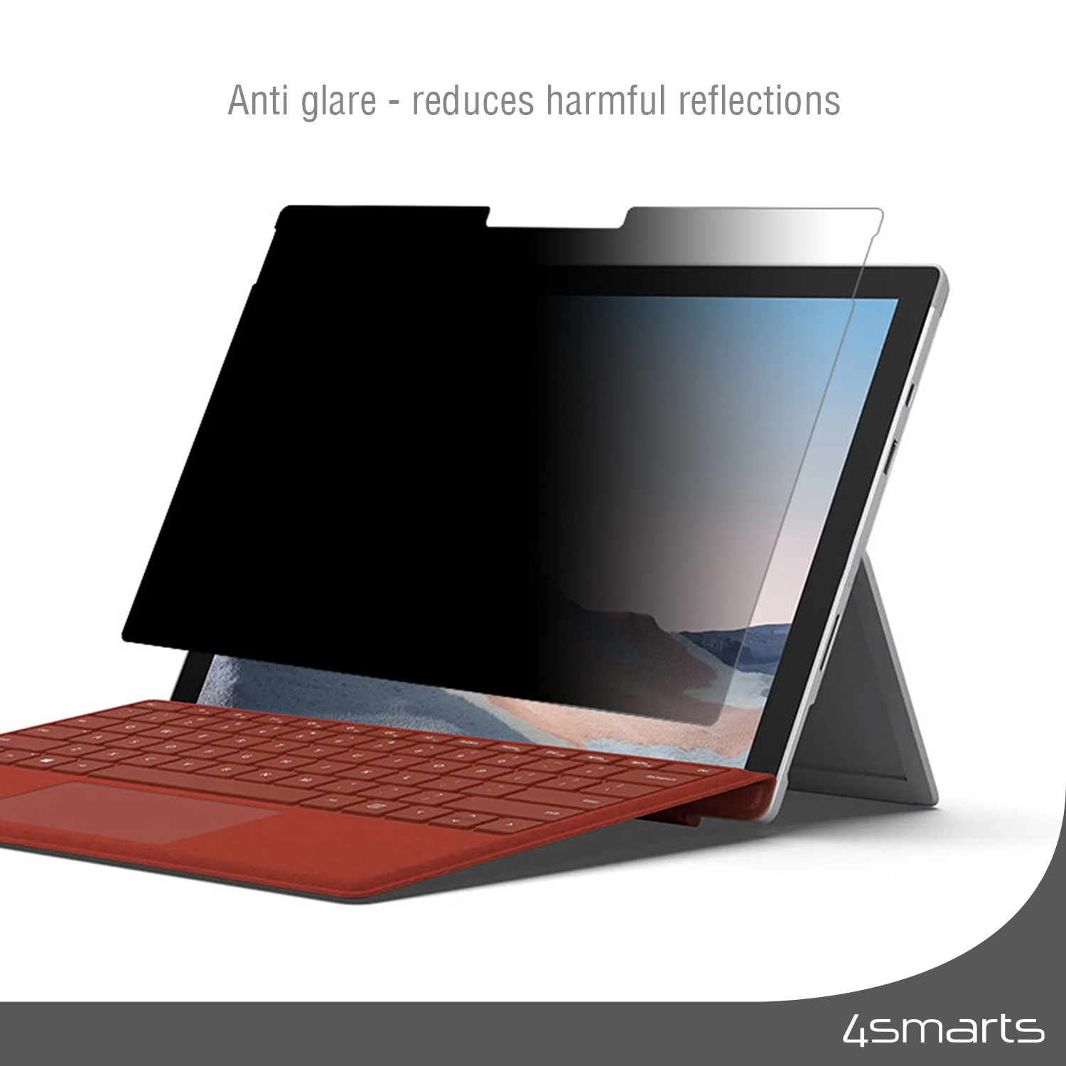With 4smarts privacy screen protection for Surface Laptop 4 15-inch your tablet display is also effectively protected from scratches and smudges.