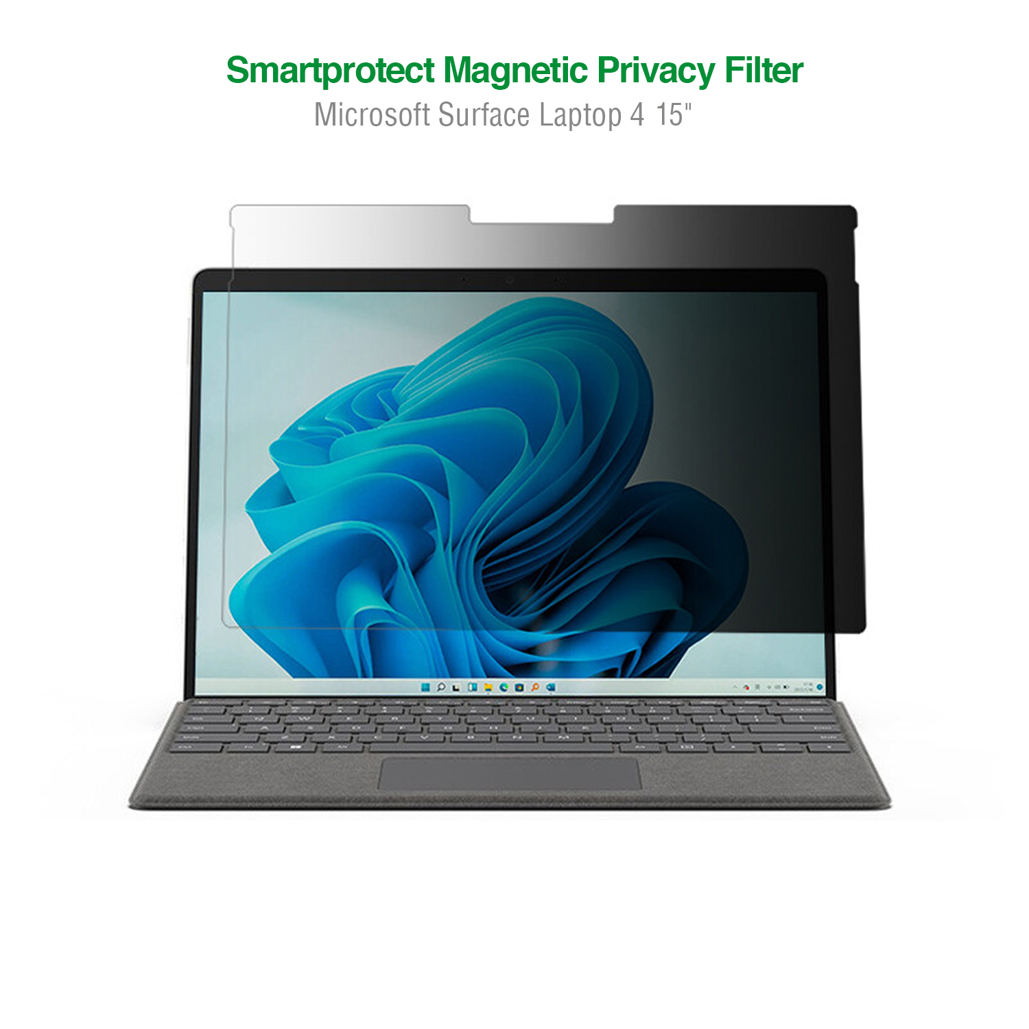 The mounting material and cleaning cloth are already included in the scope of delivery in addition to the privacy screen protector for your Microsoft Surface Laptop 4 15-inch.