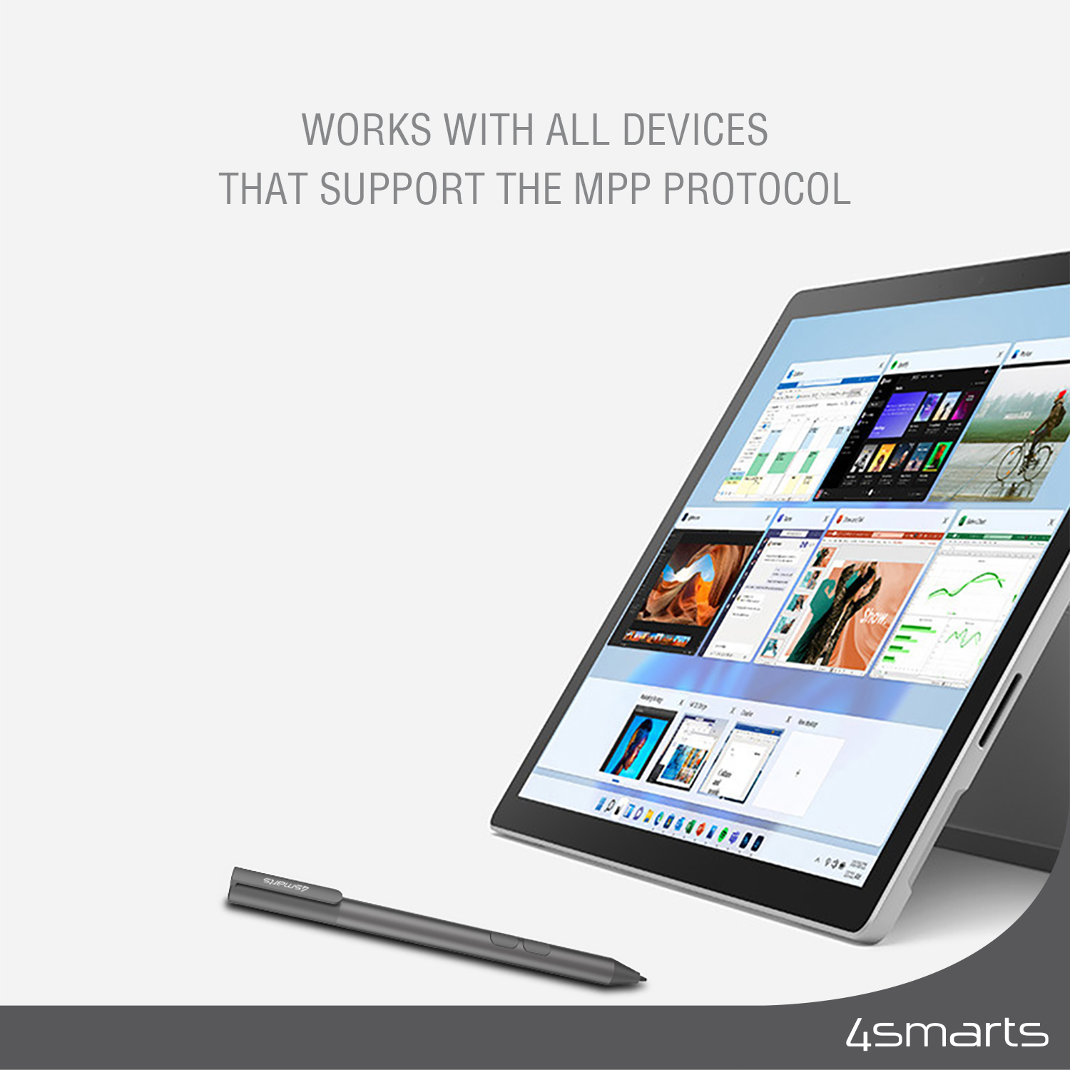 Your 4smarts Stylus Pen is compatible with the MPP1.51 protocol, i.e. with all devices that support this protocol, whether you have a tablet, a smartphone or a laptop.