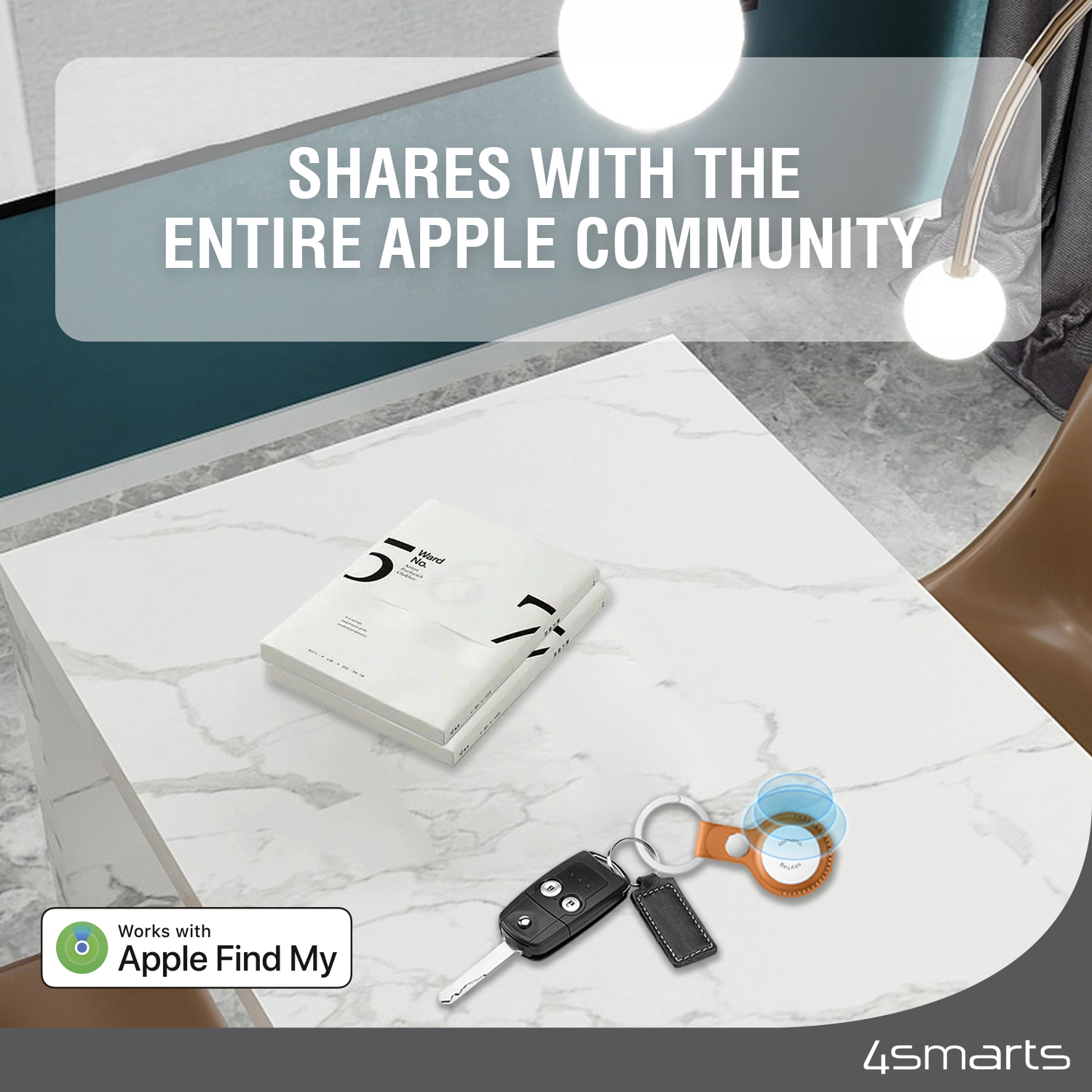 The 4smarts SkyTag Slim location finder is Apple Find My certified, which means you can communicate with the entire Apple community.