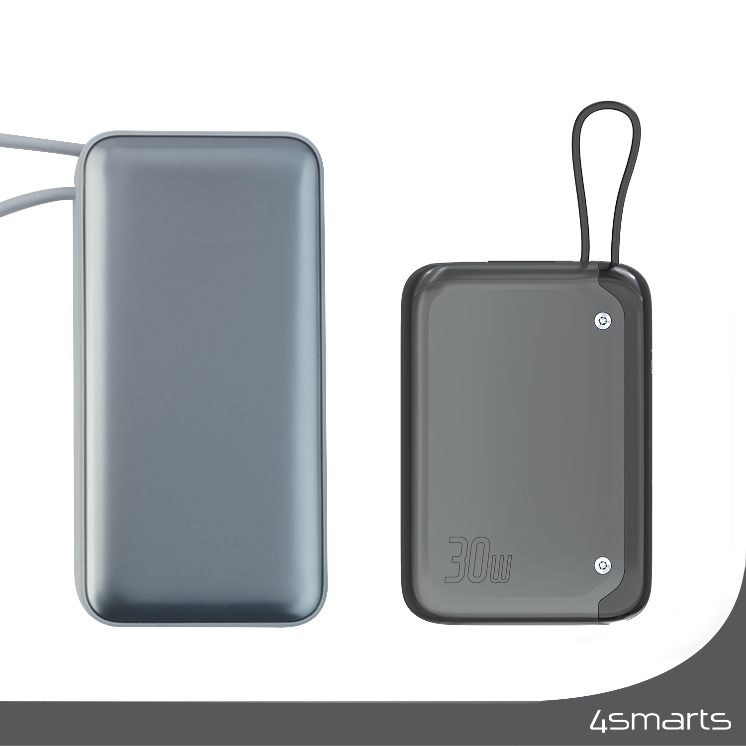 Die handliche 4smarts Powerbank Pocket verfügt über eine Kapazität von 10.000mAh und ermöglicht das schnelle Aufladen deiner Geräte mit 30 Watt.