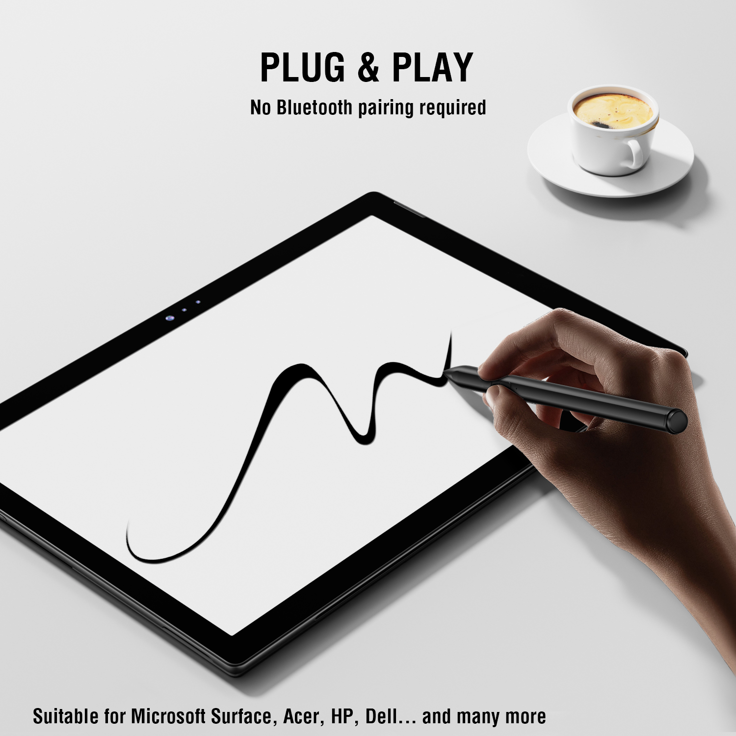 4smarts MPP Surface Pen writing on a Microsoft Surface tablet 