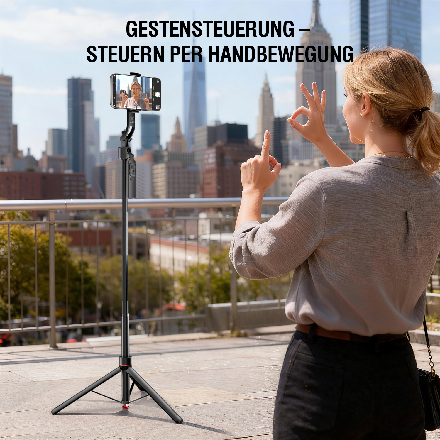 Gestensteuerung zur freihändigen Bedienung von Tracking- und Aufnahmefunktionen